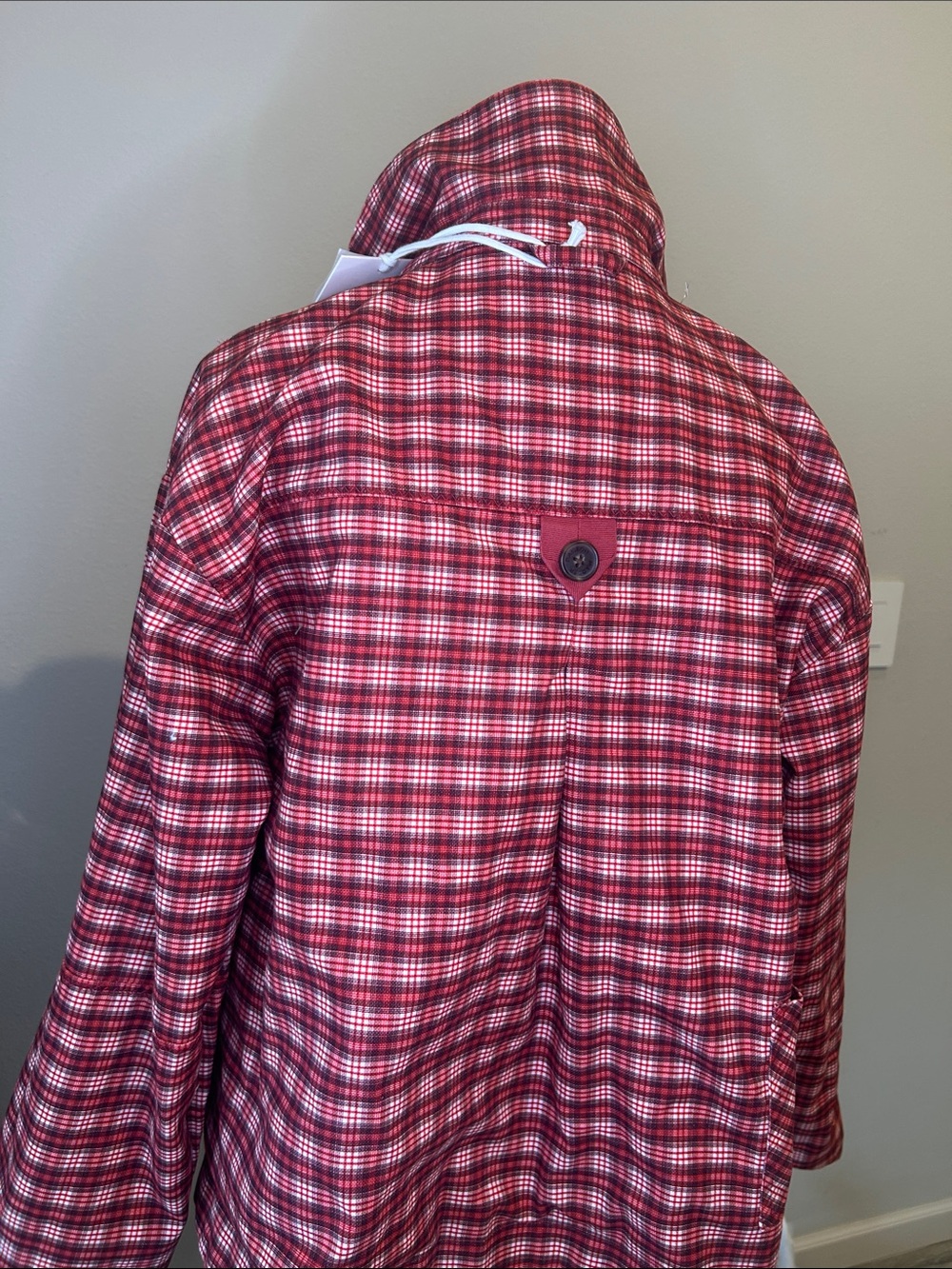 Anthropologie Damson Madder Marcelle Reversible Barn Jacket Plaid Khaki 8 NWT - Picture 14 of 15